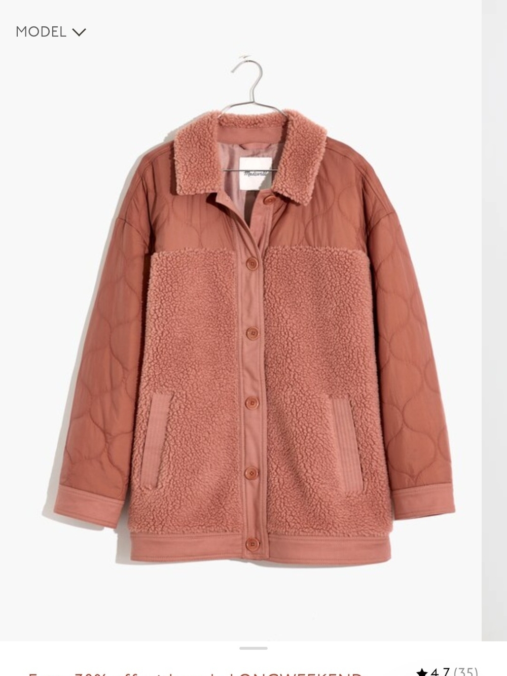 Madewell Hybrid Sherpa Jacket